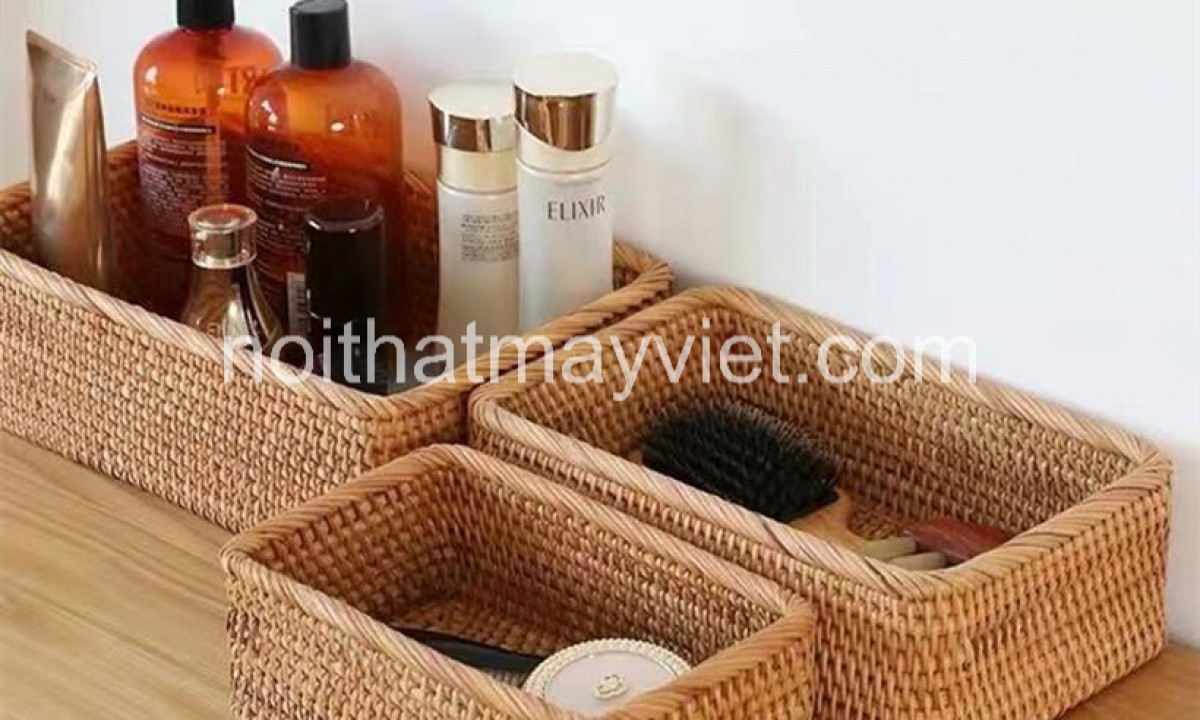 Khay Đựng Đồ Mây Tre KDMT0035